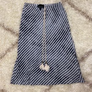 tie-dye stripped midi skirt